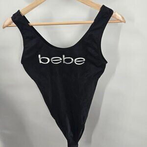 Bebe Black Logo Shapewear Bodysuit 2x